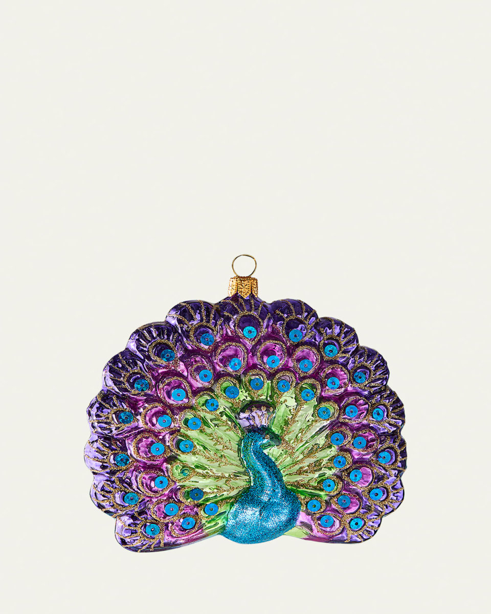 Peacock Tail Christmas Ornament